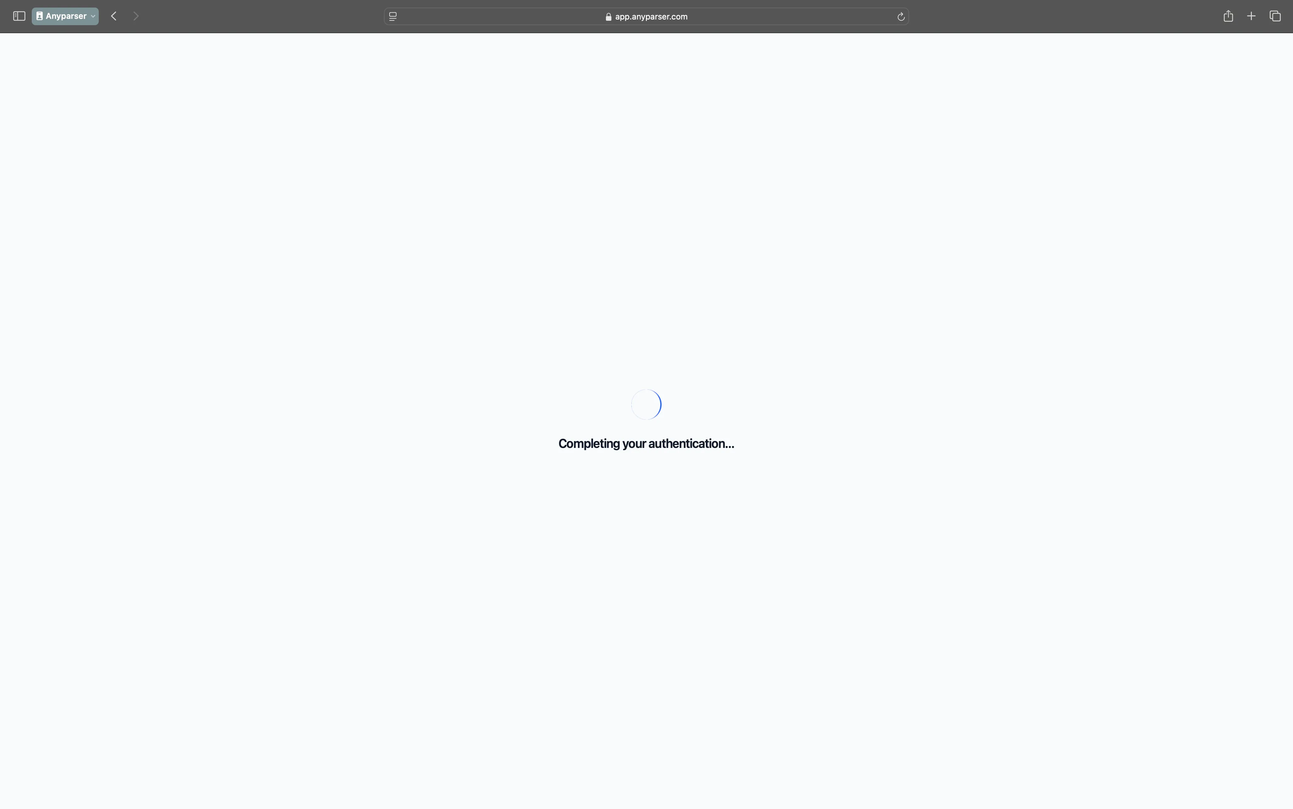 Authentication in progress